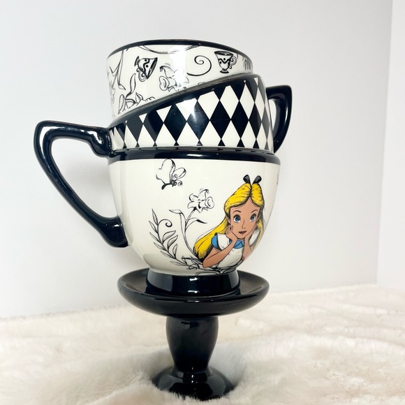 New DISNEY Alice in Wonderland Stacking Teacups Teacup Mug Whimsy Whimsical - Picture 2 of 5